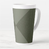 Gebogen Moss Green & Textured Latte Mok (Rechterhoek)