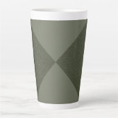 Gebogen Moss Green & Textured Latte Mok (Voorkant)