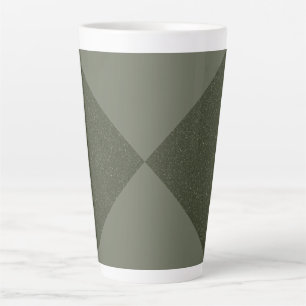 Gebogen Moss Green & Textured Latte Mok
