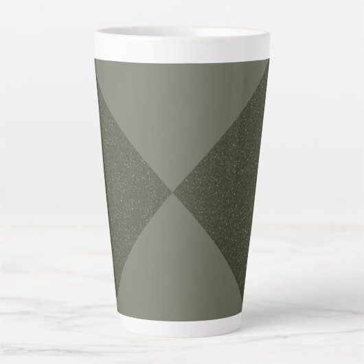 Gebogen Moss Green & Textured Latte Mok (Voorkant)