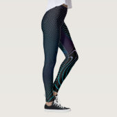 Gebogen neon all-over-print Leggings (Rechts)