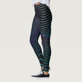 Gebogen neon all-over-print Leggings (Links)