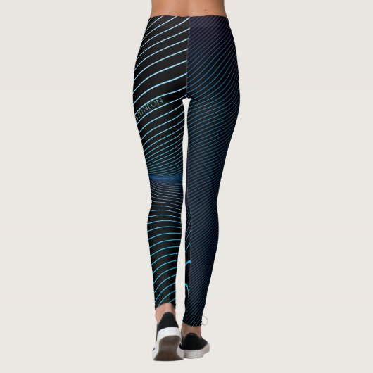 Gebogen neon all-over-print Leggings (Achterkant)