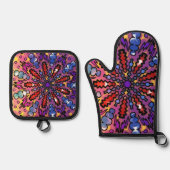 gebogen ovenwant & pannenlap set (Voorkant)