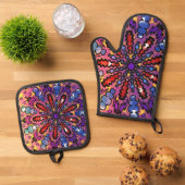 gebogen ovenwant & pannenlap set (Top down)