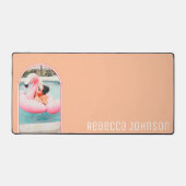 Gebogen Photo Lijst Perzik Minimale Tafelmat Bureaumat (Voorkant)