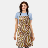 Gebogen Piano Keys Schort (Gedragen)