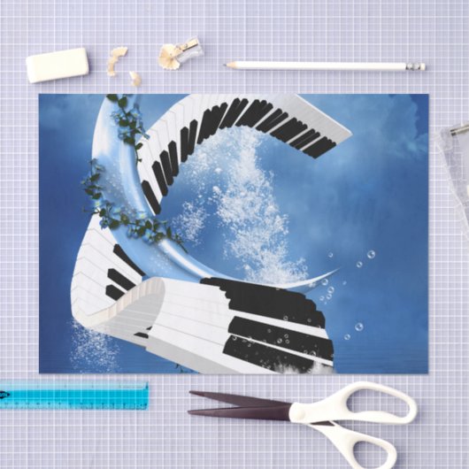 gebogen piano tissuepapier (Craft)