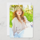 Gebogen Raam Moderne Afstuderen Aankondiging (Achterkant)