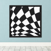 Gebogen raster | Modern Canvas Afdruk (Insitu (Houten vloer))
