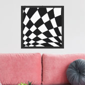 Gebogen raster | Modern Canvas Afdruk (Insitu (Woonkamer))