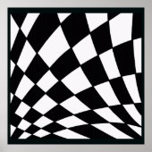 Gebogen raster | Modern Poster (Voorkant)
