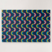 gebogen regenboog legpuzzel (Horizontaal)