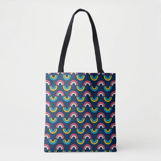 gebogen regenboog tote bag (Voorkant)