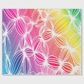 Gebogen regenbooglijnen cadeaupapier (Vlak)