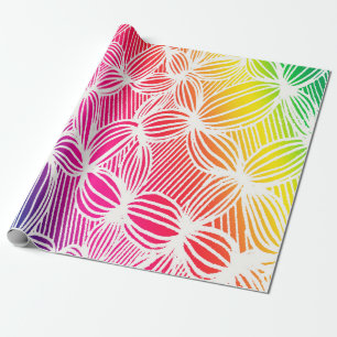 Gebogen regenbooglijnen cadeaupapier