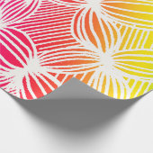 Gebogen regenbooglijnen cadeaupapier (Hoek)