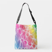 gebogen regenbooglijnen crossbody tas (Achterkant)