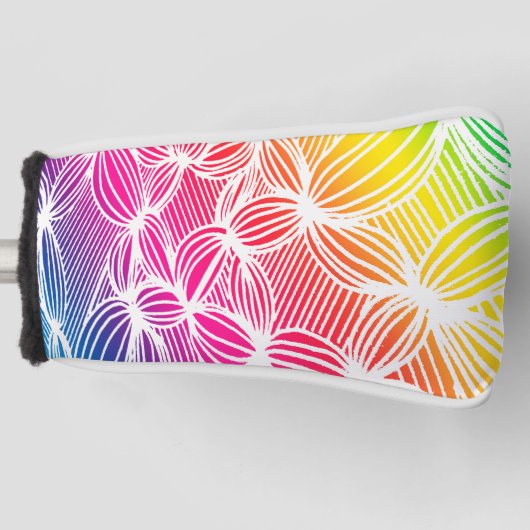 Gebogen regenbooglijnen golfheadcover (Voorkant)
