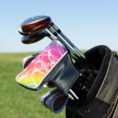 Gebogen regenbooglijnen golfheadcover (Insitu)