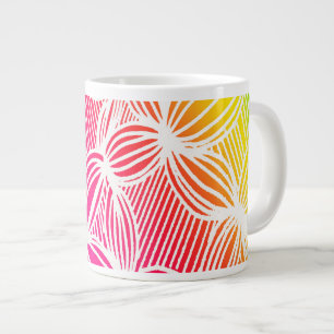 gebogen regenbooglijnen grote koffiekop
