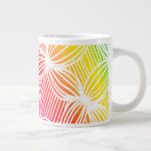 gebogen regenbooglijnen grote koffiekop (Rechts)