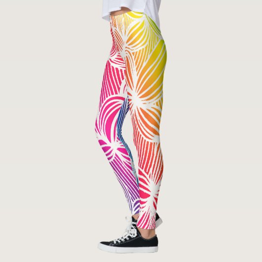 gebogen regenbooglijnen leggings (Links)
