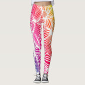 gebogen regenbooglijnen leggings (Voorkant)