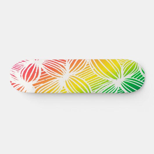 gebogen regenbooglijnen persoonlijk skateboard (Horizontaal)