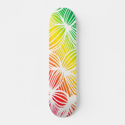 gebogen regenbooglijnen persoonlijk skateboard (Voorkant)