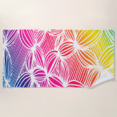 gebogen regenbooglijnen strandlaken (Voorkant)