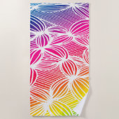 gebogen regenbooglijnen strandlaken (Voorkant)