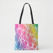gebogen regenbooglijnen tote bag (Voorkant)