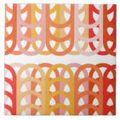 Gebogen retro patroon tegeltje (Voorkant)