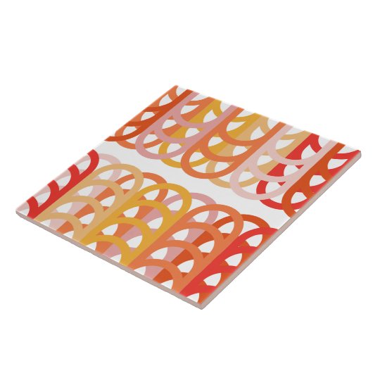 Gebogen retro patroon tegeltje (Zijkant)