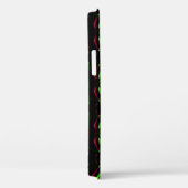 Gebogen rode streken op groene achtergrond die ges Case-Mate iPhone case (Achterkant / Rechts)