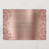 Gebogen Roos Gouden Glitter en Metallic Folie Menu (Achterkant)