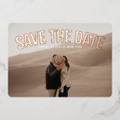Gebogen Save the Date Folie Uitnodiging (Voorkant)