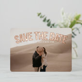Gebogen Save the Date Folie Uitnodiging (Staand Voorkant)