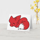 gebogen slaapvos kaart (Gele Bloem)