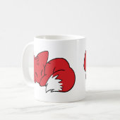 gebogen slaapvos koffiemok (Voorkant links)