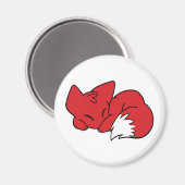 gebogen slaapvos magneet (Voorkant / Achterkant)