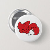 gebogen slaapvos ronde button 5,7 cm (Voorkant /achterkant)