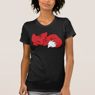 gebogen slaapvos t-shirt