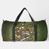 Gebogen steampunk piano keyboard. plunjezak (Achterkant)