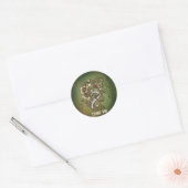 Gebogen steampunk piano keyboard. ronde sticker (Envelop)