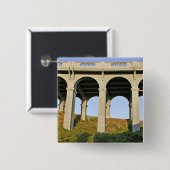 Gebogen steunen Patterson Memorial Bridge Vierkante Button 5,1 Cm (Voorkant /achterkant)