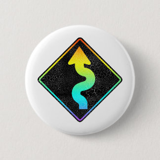 gebogen straatbord ronde button 5,7 cm