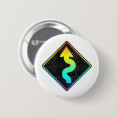 gebogen straatbord ronde button 5,7 cm (Voorkant /achterkant)