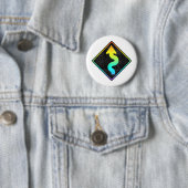 gebogen straatbord ronde button 5,7 cm (In situ)